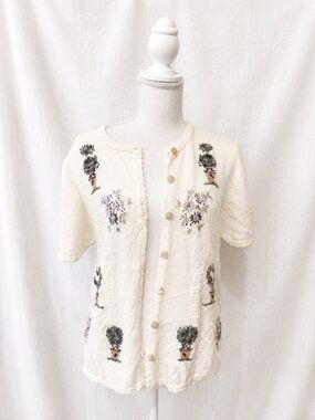 Alfred Dunner White Knit Top